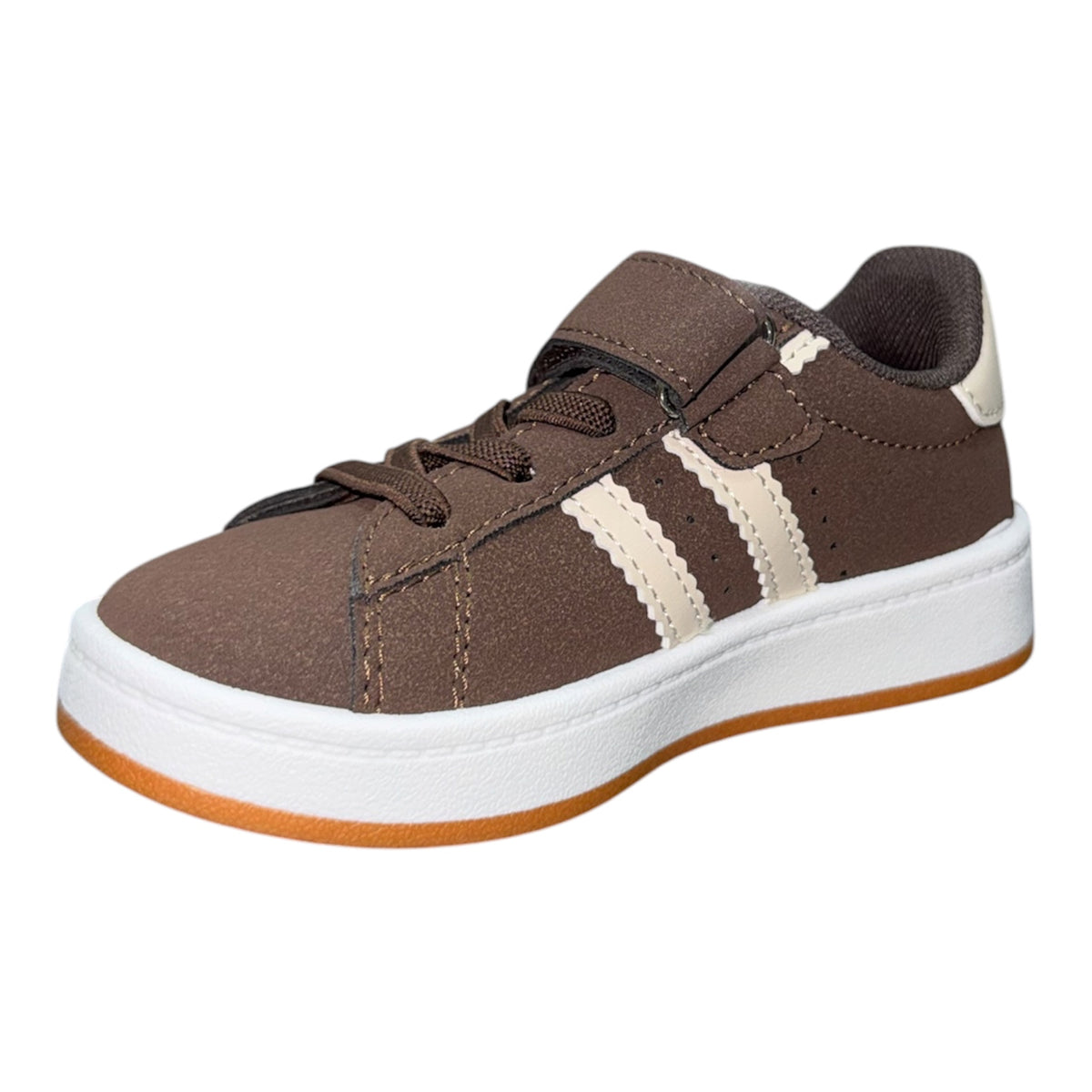 Sneakers modello campus Unisex con Chiusura a Strappo e Suola in Gomma a Contrasto