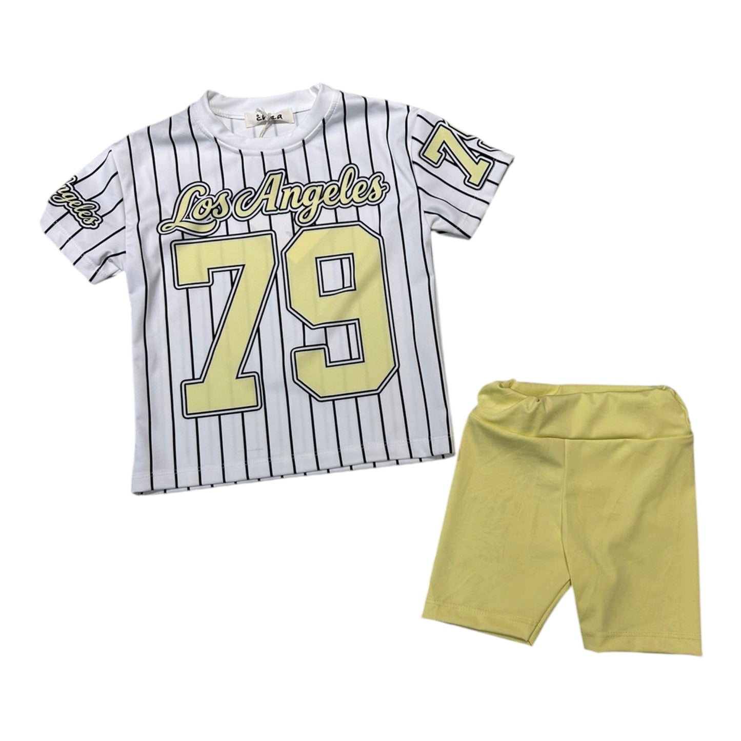 Completo Estivo Bambina Stile Baseball "Los Angeles 79" – Da 2 a 12 Anni