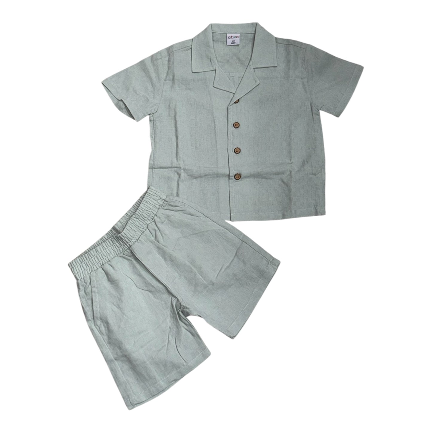 Completo Due Pezzi con Camicia a Maniche Corte e Bermuda