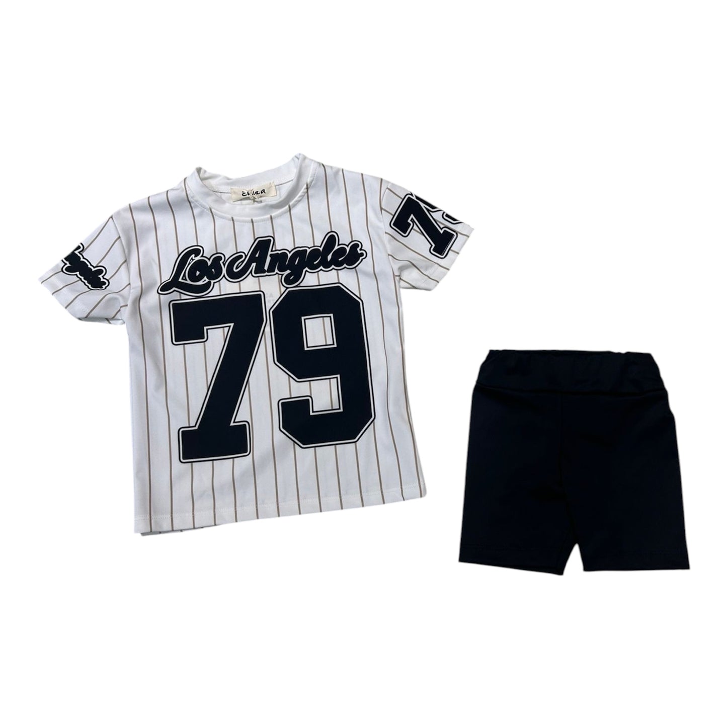 Completo Estivo Bambina Stile Baseball "Los Angeles 79" – Da 2 a 12 Anni