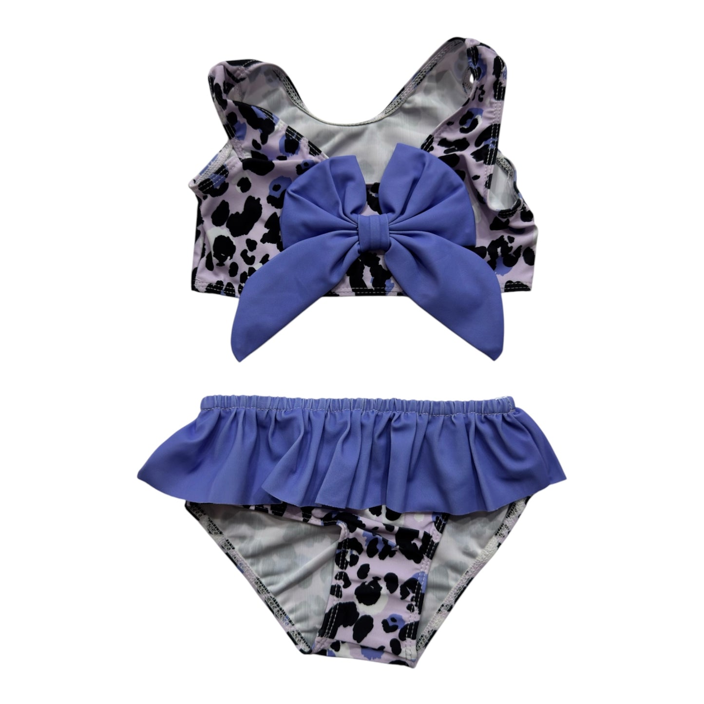 Costume due pezzi bambina lilla e viola taglia 10 anni