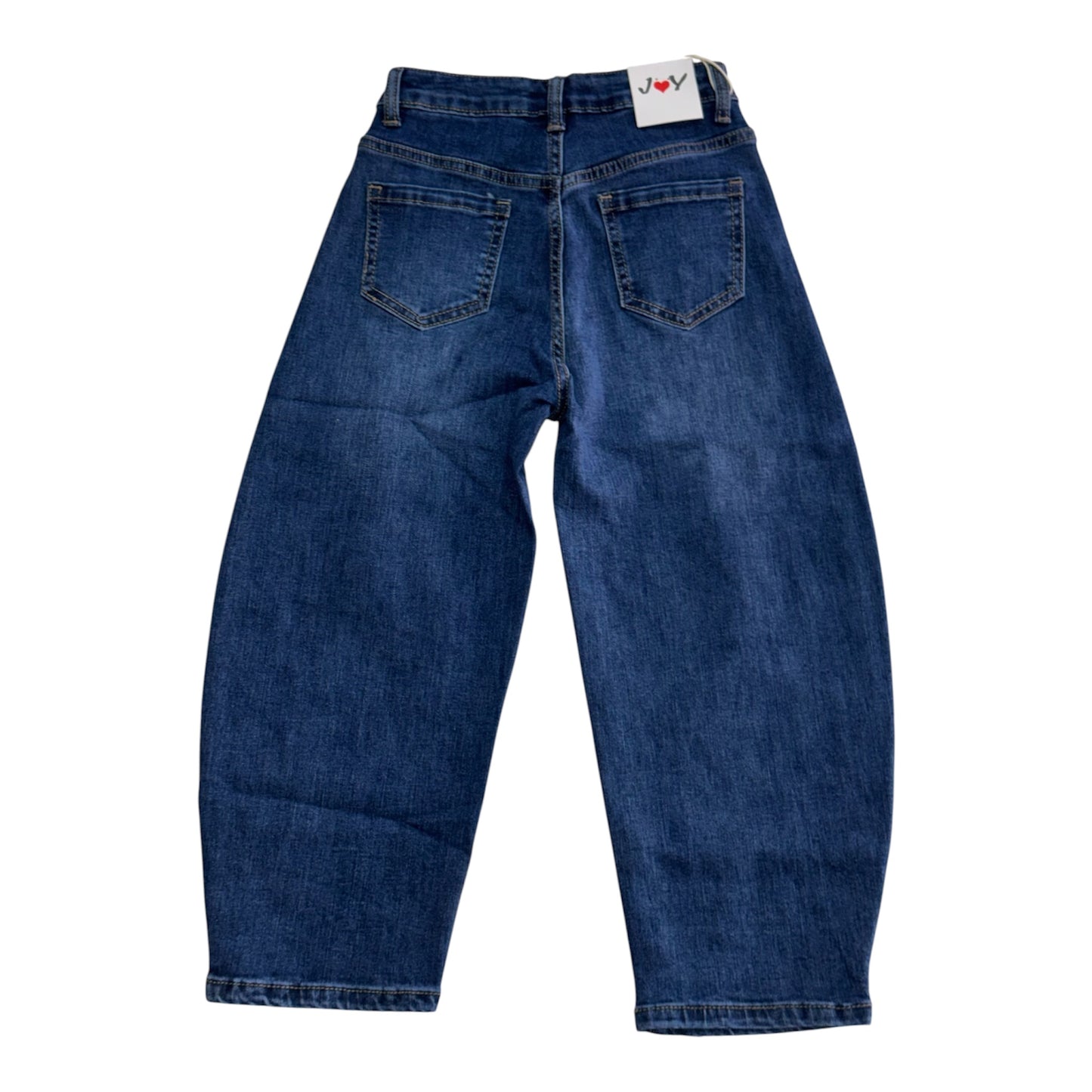 Jeans da Bambina Blu con Applicazioni a Stella in Strass