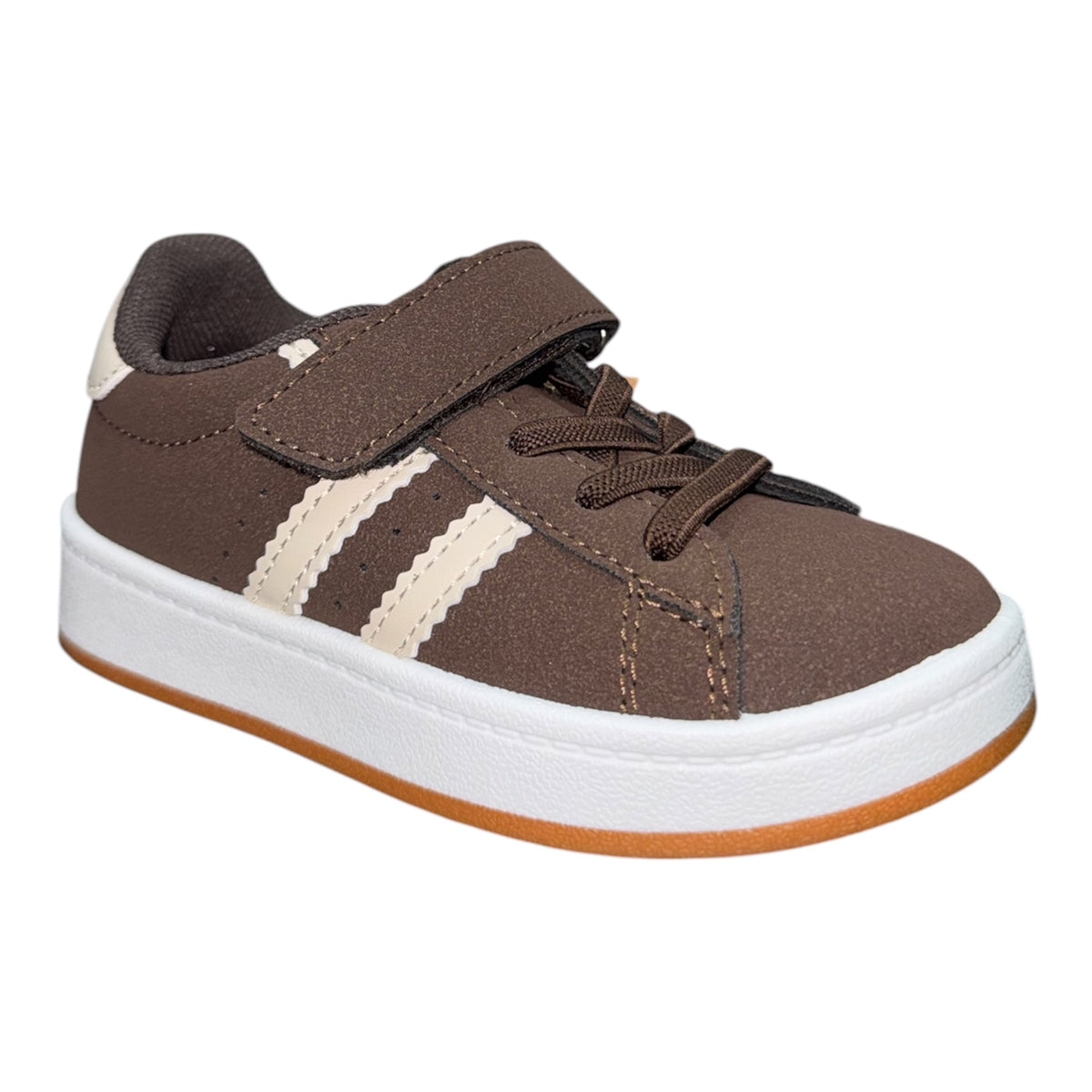 Sneakers modello campus Unisex con Chiusura a Strappo e Suola in Gomma a Contrasto
