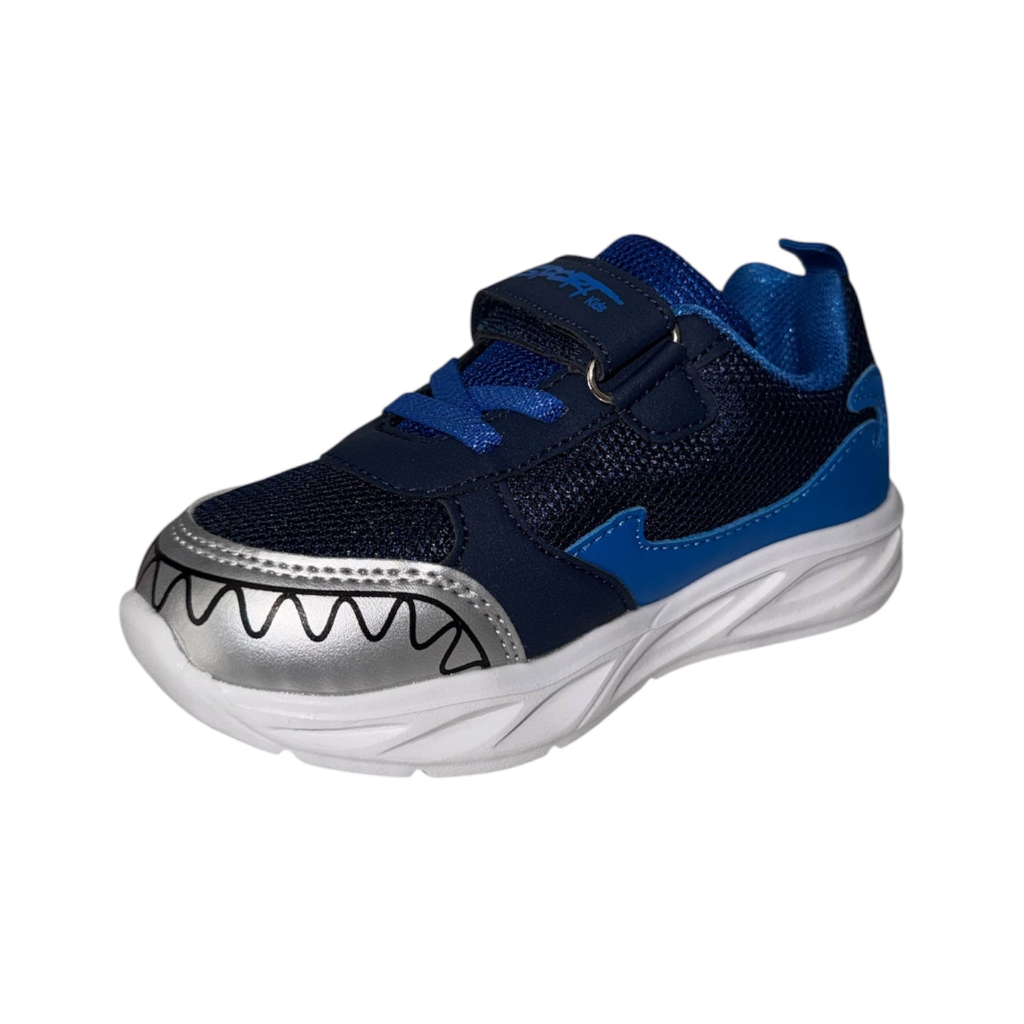 Scarpa Sportiva per Bambino con Dettaglio Squalo e Luci Integrate Taglie dal 20 al 25