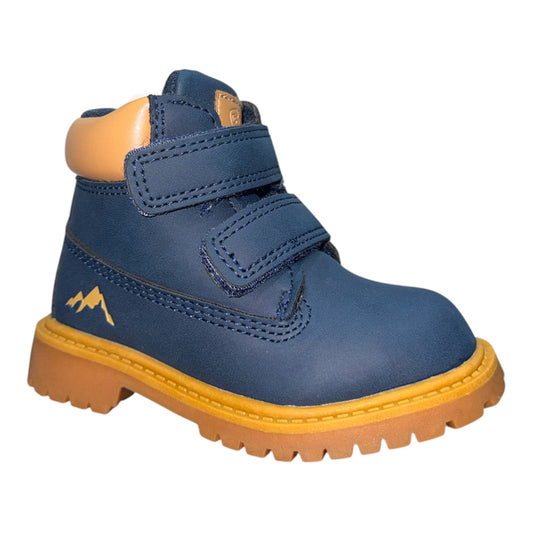 Stivaletti con Strappo Blu e Miele Unisex dal 20 al 25