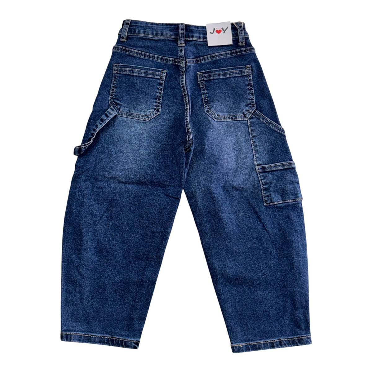 Jeans da Bambina Neri con Strass e Lavaggio Acid Wash da 4 a 14 anni